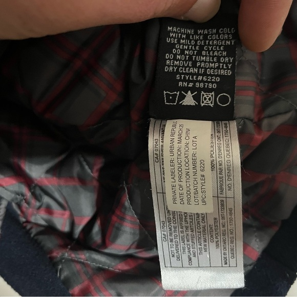 Boys Urban Republic 2008 Wool Blend Peacoat Zip & Snap Closure Size 5/6 Navy - Picture 6 of 10